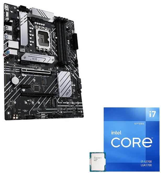 ASUS PRIME B660-PLUS D4 메인보드+i7-12700 CPU 번들