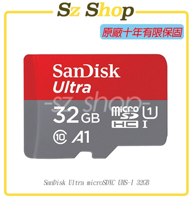 SanDisk Ultra microSDXC UHS-I (A1) 記憶卡, 1個, 32GB Ultra 紅灰卡