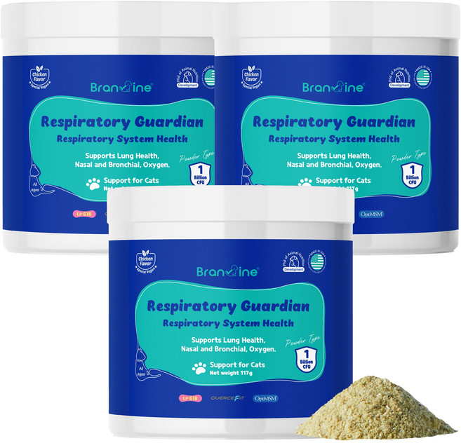 브랜바인 고양이 호흡기 영양제 기관지 비염 축농증 천식 기침 폐질환 켁켁거림, 3세트 구매 (6000원 더 할인), 1개