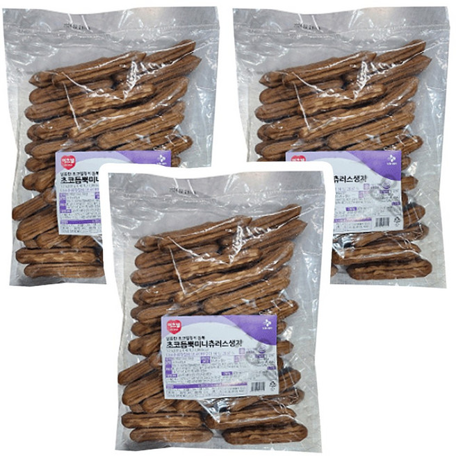 CJ 이츠웰 초코 듬뿍 미니츄러스 생지 30g*40입 x 3봉, 1.2kg, 3개