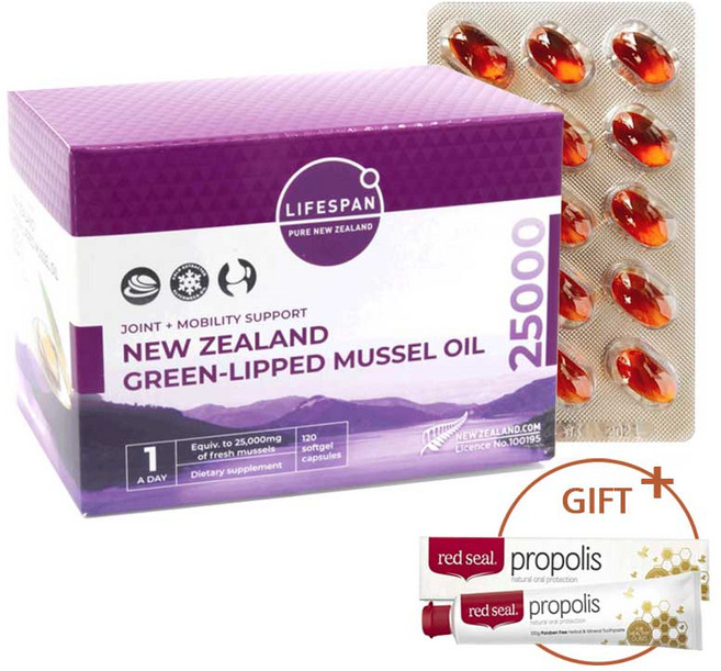 라이프스팬 초록입홍합오일 25000mg, 1개, 90정