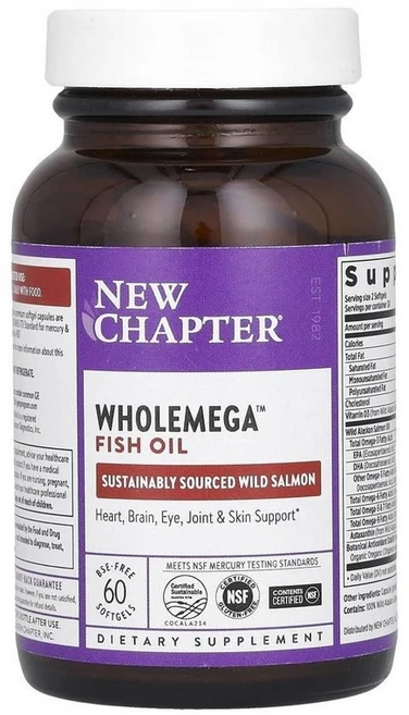 뉴챕터 홀메가 피쉬오일 소프트젤 60정, 1개 - 쿠팡