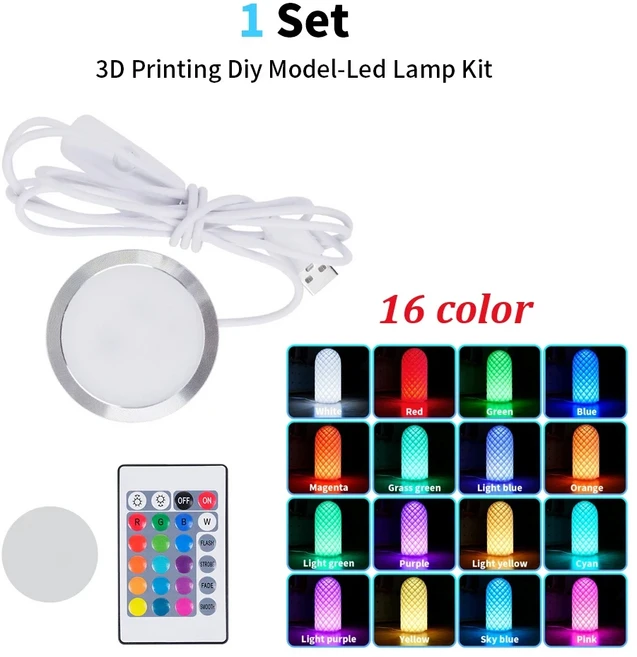 미니빔 밤부랩 LED 램프 키트용 16색 RGB 조명 키트 색상 LED 조명 부품 하드웨어 DIY 모형 조명 (리모컨, 01 16 Color Control, 01 16 Color Control