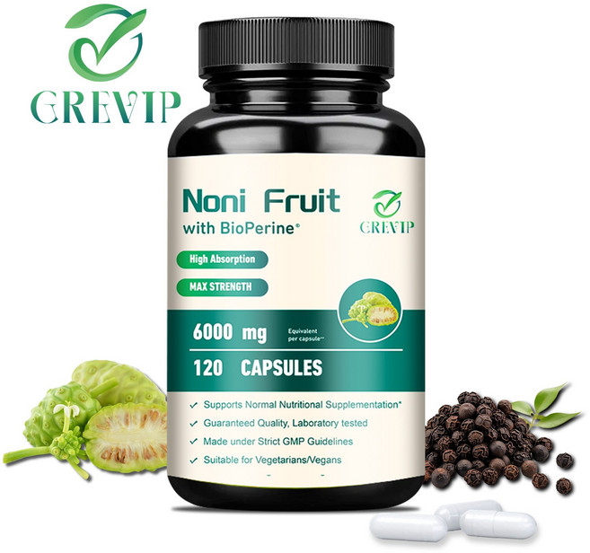 GREVIP 諾麗果膠囊 添加 BioPerine 6000mg, 120組