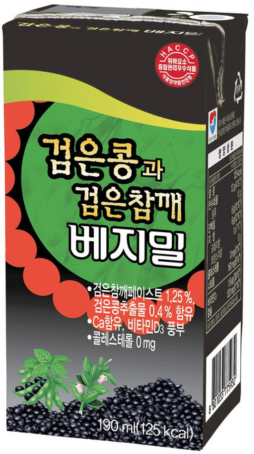 (매장정품) 베지밀 검은콩과 검은참깨 190mlx48팩 246783, 48개, 190ml
