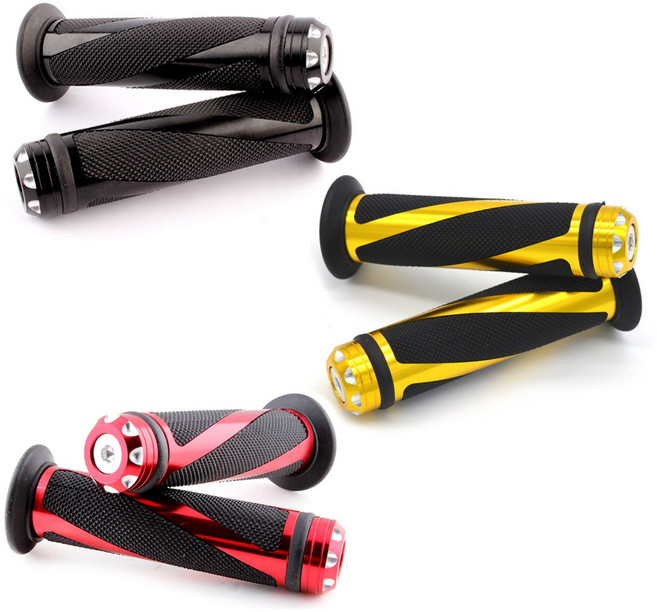 오토바이 그립 핸들 손잡이 바앤드 전동킥보드 전동스쿠터, 블랙, 1개