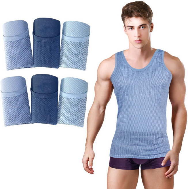 인따르시아 클래식 남성 체크 런닝 6P