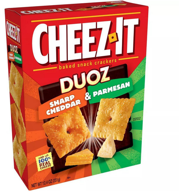 [미국직배송]치즈잇 듀오/체다맛 파마잔맛 1개x331g Cheez-It Sharp Cheddar & Parmesan, 331g, 1개