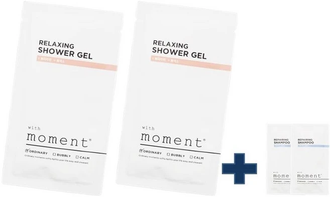 일회용 바디워시 100개+( 샴푸2개) 여행용 1회용 위드모먼트샤워젤, 1개, 8ml - 쿠팡