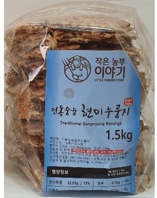 작은농부이야기 전통숭늉 현미 누룽지 1.5kg, 1개