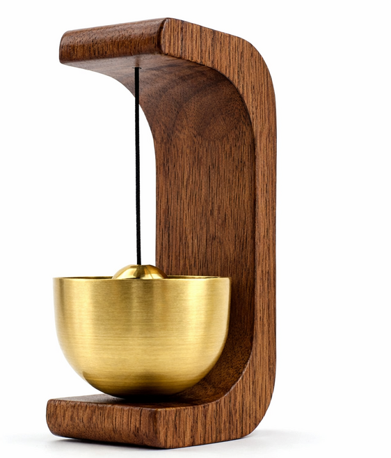 PP4M 원목 문종 자석 도어벨 현관문 출입문 미니종, 월넛