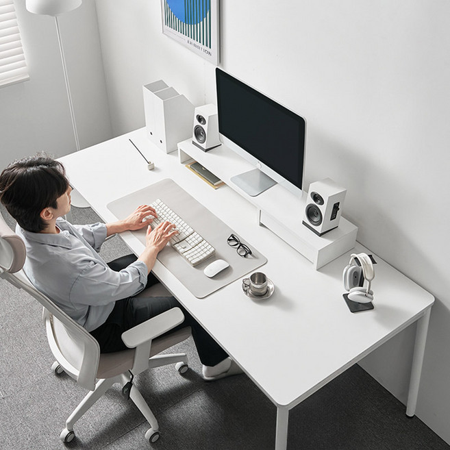 e스마트 레브 1인용 게이밍책상 철제 컴퓨터책상, 블랙, 블랙