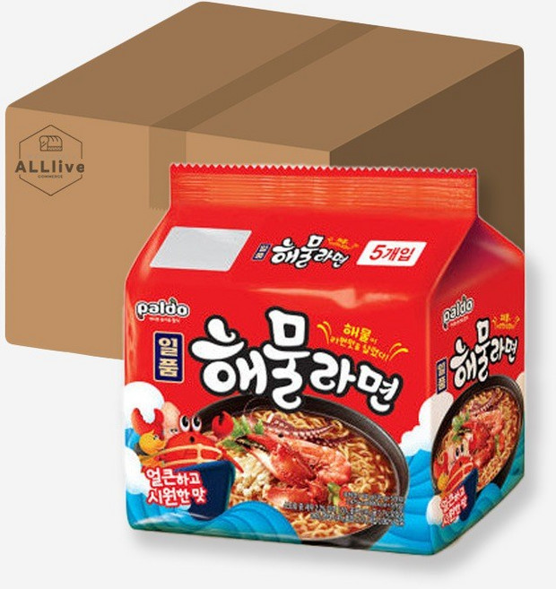 팔도일품 해물라면 115g, 40개