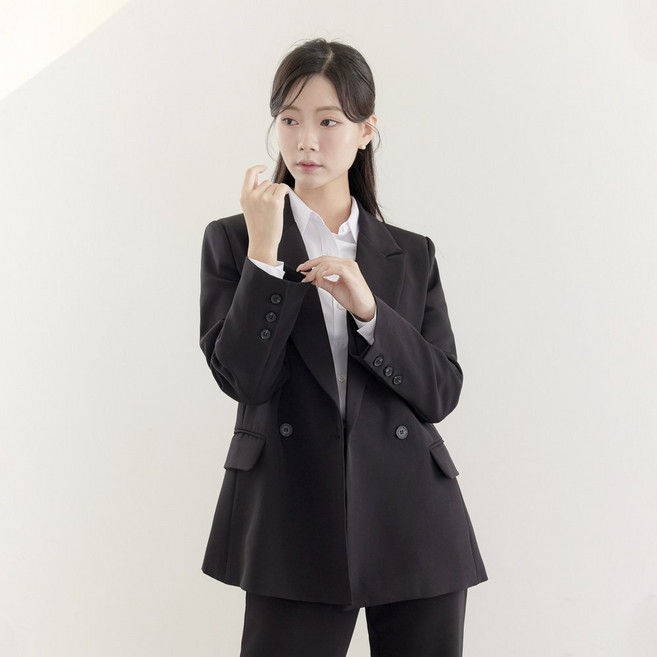 스판쩌는 정장 자켓 여자 마이 빅사이즈 면접 아우터 [델리아]