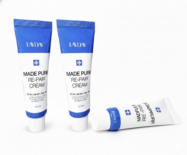 2+1 레이데이 마데퓨어 판테놀 크림 시카 판테놀 고농축 병풀 추출물 재생 보습 진정, 3개, 50ml