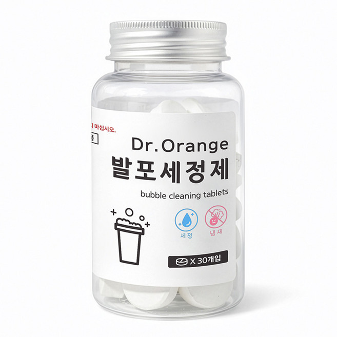 닥터오렌지 발포 세정제 30개입 커피포트 텀블러 세척 발포제, 150g, 1개