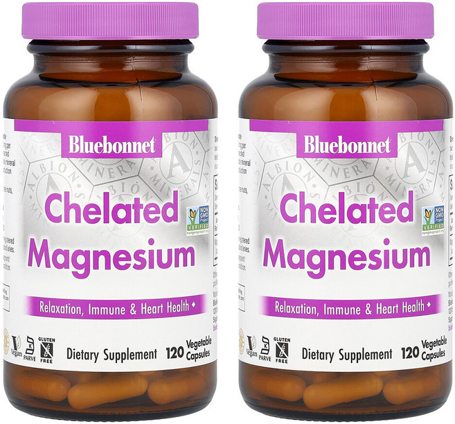 블루보넷 킬레이트 마그네슘, 120정, 2개