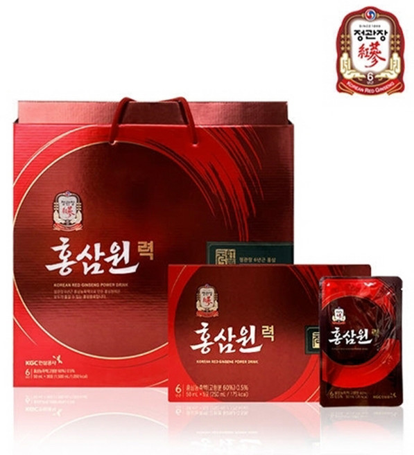 정관장 6년근 홍삼농축액 홍삼진액 녹용추출물 상황버섯자실체추출물 영지버섯 건생강 대추 구기자 Korean red ginseng power drink 홍삼원력 국내산홍삼 캐리어타입, 30포, 1개