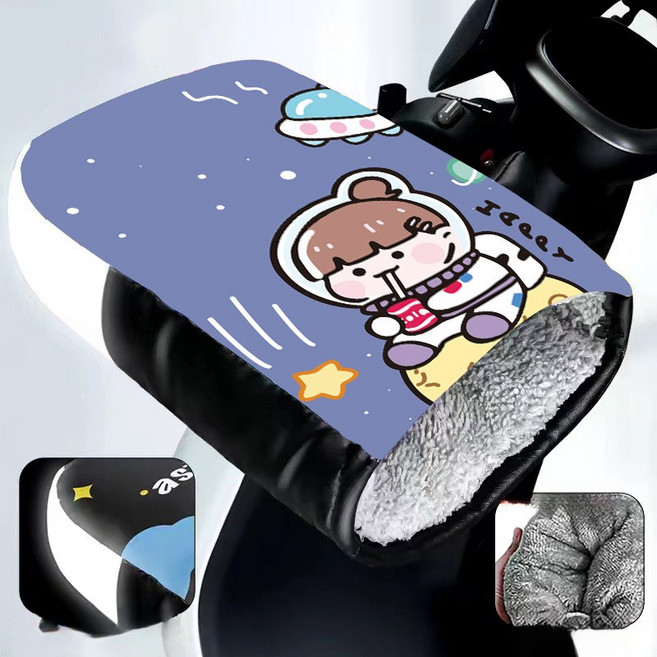쁘띠꼬모 전동킥보드 스노우 쉴드 오토바이 방한 장갑 토시 핸들워머 기모 핸들커버 GX5101842, 프리사이즈, 그림 색상 04, 1세트