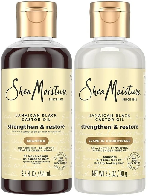 SheaMoisture Strengthen & Restore 샴푸 컨디셔너 90.7g(3.2온스) 각 (2피스), SheaMoisture Strengthen & Rest, 1개, 95ml - 쿠팡