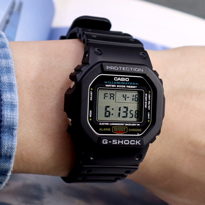 카시오 지샥 오리진 매트 올블랙 군용 군인 디지털 남성 손목시계