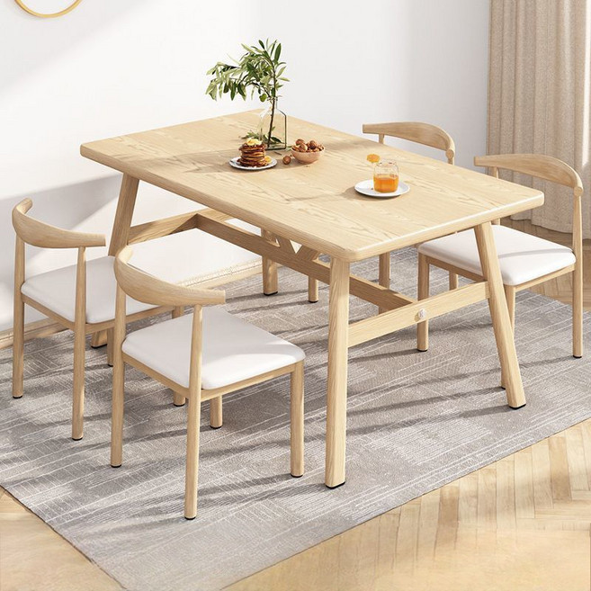 4인용 가정 부엌 식탁 의자 세트 식당 커피숍 분식점 영업용 테이블, Y11, 식탁*1+의자 *4