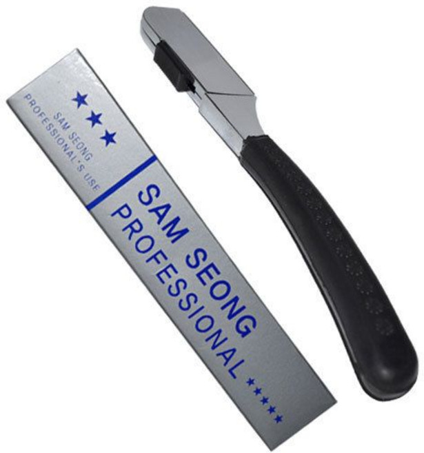 삼성 이발 쉐이빙 면도기 샤크 바버샵 면도날 이용사, 1개, 1개입