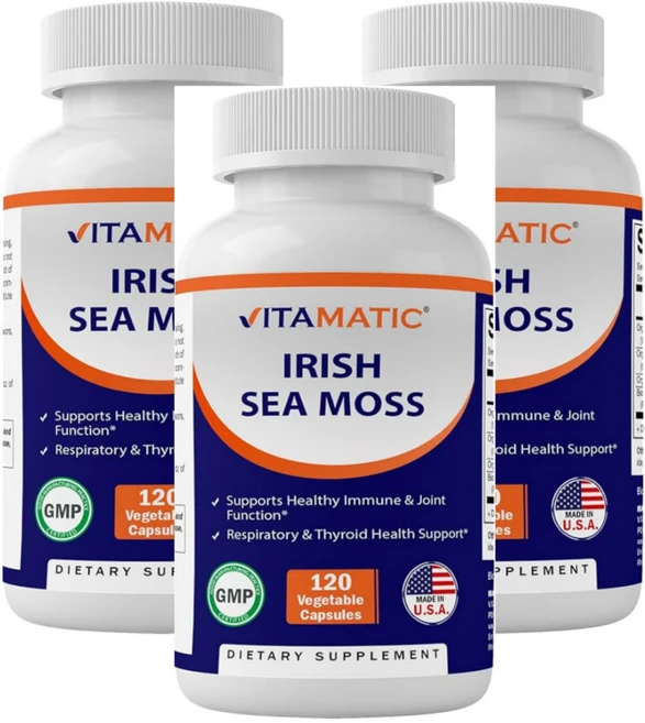 아이리쉬 바다 이끼 Vitamatic 베지 캡슐, 3개, 120정 - 쿠팡