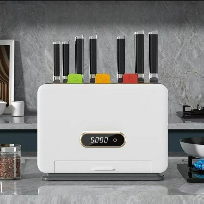 칼도마살균기 주방 가위 칼꽂이 수저 열풍 소독 건조기, 화이트