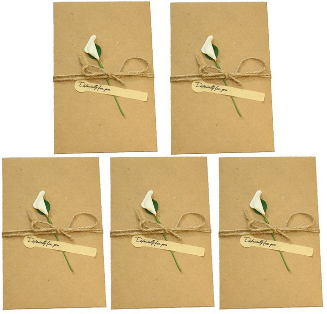 꽃송이 고급 명절 선물 용돈 현금 생일 돈 봉투, 5개, 백합