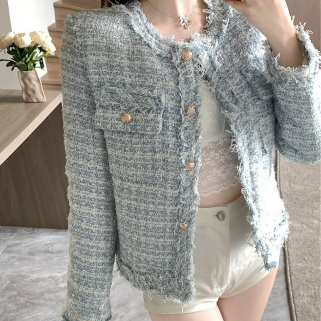 UJS-086 노패드 트위드 숏 자켓