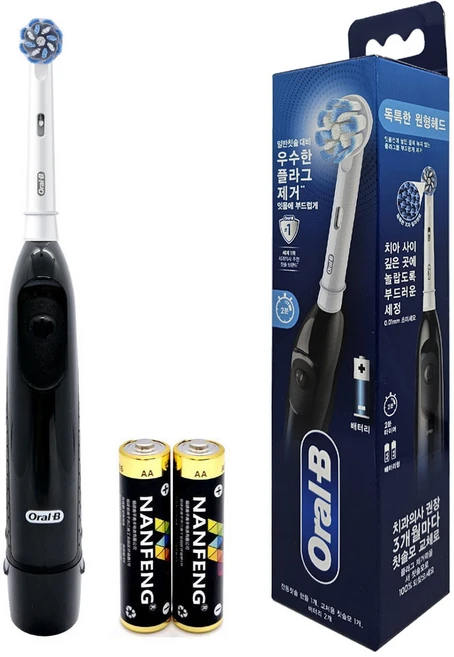 오랄비 배터리 전동칫솔 DB5510 초미세모 전동칫솔 3750, 블랙, 1개, DB5.510 - 쿠팡
