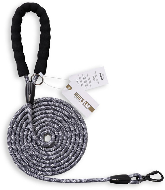 독스랩 1.5m 2m 3m 5m 스트롱 로프 소형견 중형견 대형견 줄 강아지 리드줄 산책줄 베이직 로프, 그레이, 1개