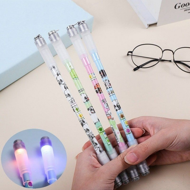 發光轉轉筆 磨砂筆桿 耐摔, 1個, 隨機出貨