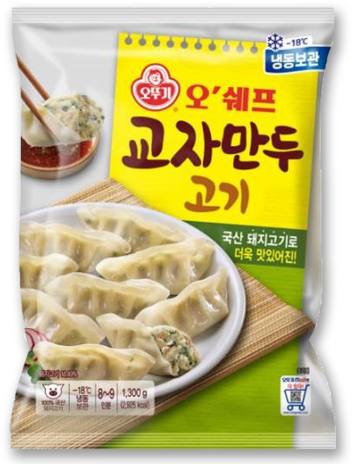 오뚜기 오쉐프 교자만두, 1개, 1.3kg
