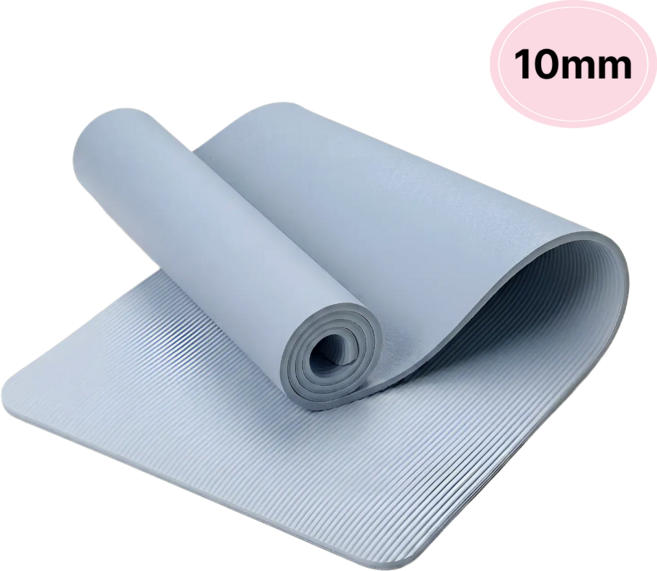 베라 요가매트 TPE 두꺼운 10mm 안미끄러지는 냄새없는 홈트매트 필라테스매트 운동매트, 미스트블루+그레이, 1개