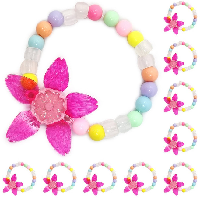 DIY모아 자외선 입체 벚꽃팔찌만들기 만들기재료 키트 봄만들기 비즈공예, 10개