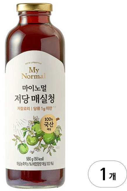 마이노멀 100% 국산 매실 저당 매실청, 58g, 1개