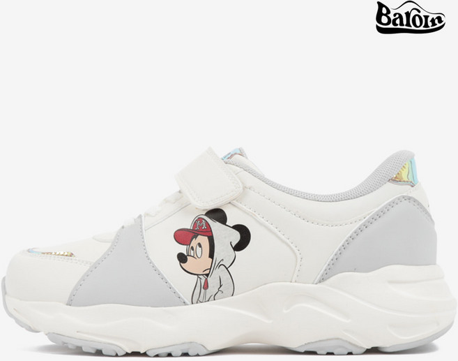 [PWX]바로인 신고벗기 편한 미키마우스 후디 주니어 운동화(WT)
