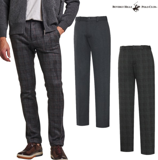 비버리힐스폴로클럽 골프 마스터 타탄체크 기모스판 팬츠 793 GF