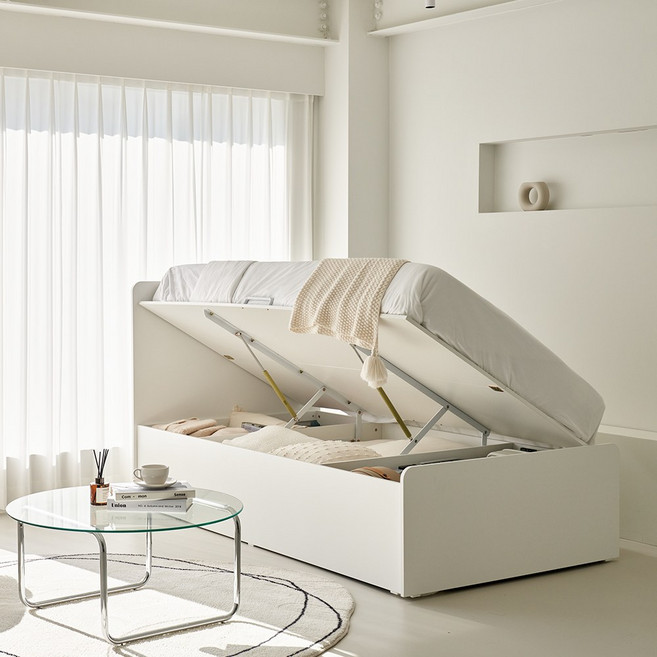 [국내생산 E0등급] 포더홈 포미 리프트업 수납침대 헤드형 무헤드형 (높이240/400), 02. 헤드형 프레임 400