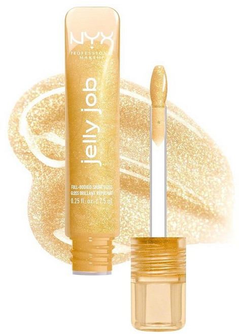 NYX PROFESSIONA MAKEUP Jey Job 립글로스 풀 바디 스무딩 하이퍼글로시 샤인 립 틴트 글로스 - 젤리 아이싱(아이시 라일락), 03 글로우 잡 (쉬머)