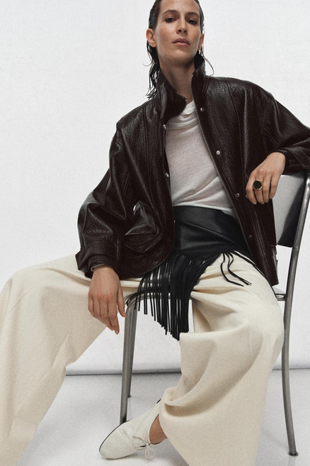 자라 ZARA ZW 컬렉션 페이크 레더 재킷 - 브라운 선물추천