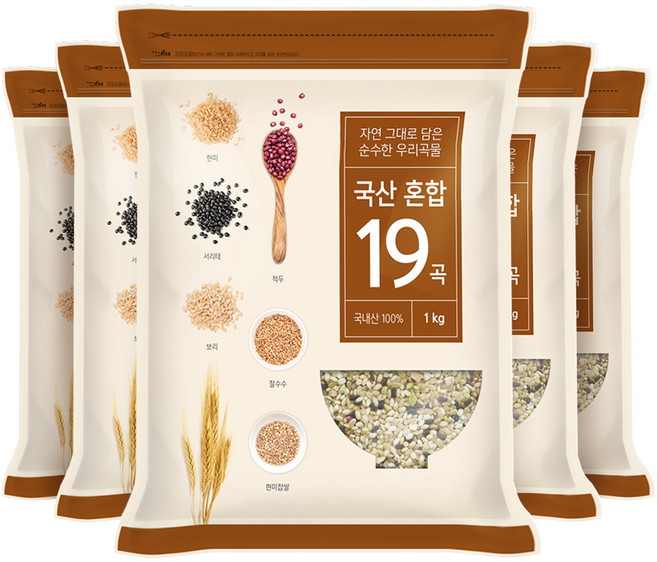 현대농산 국산혼합19곡, 1kg, 5개