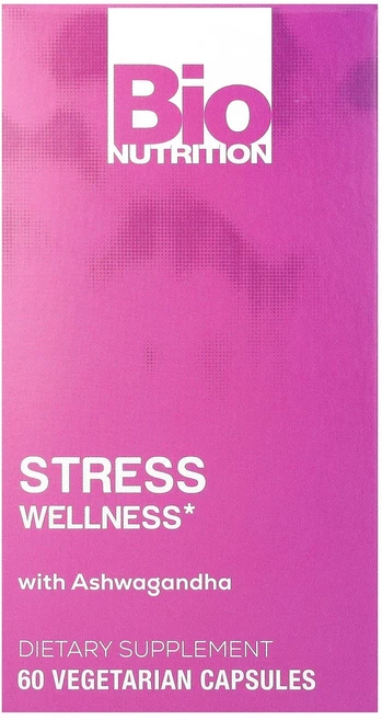 Bio Nutrition Stress Wellness 아슈와간다 함유 베지 캡슐 60정, BioNutritionStressWellness아슈와간, 1개 - 쿠팡