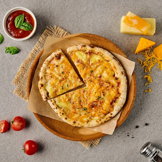 겉바속촉 나폴리 치즈 화덕피자 에어프라이어 5분 완성 6인치, 1개, 130g