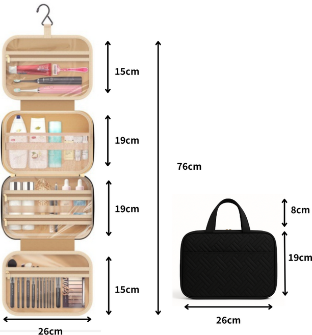 위시피키 여행용 걸이형 세면 파우치
