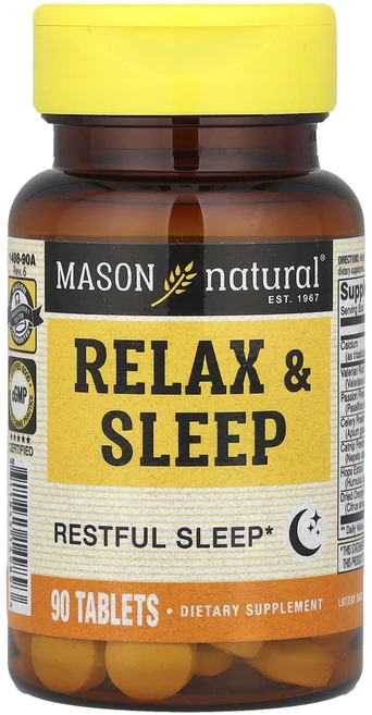 Mason Natural 릴랙스 & 슬립 90정, Mason Natural 릴랙스  슬립 90정, 1개 - 쿠팡