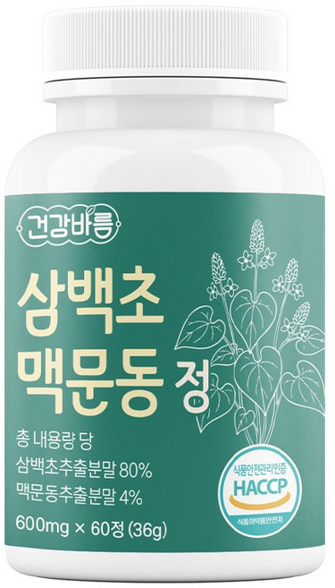 [고르고고른원료인증]룰루상점 국산 삼백초추출물 맥문동 정, 3개, 60정