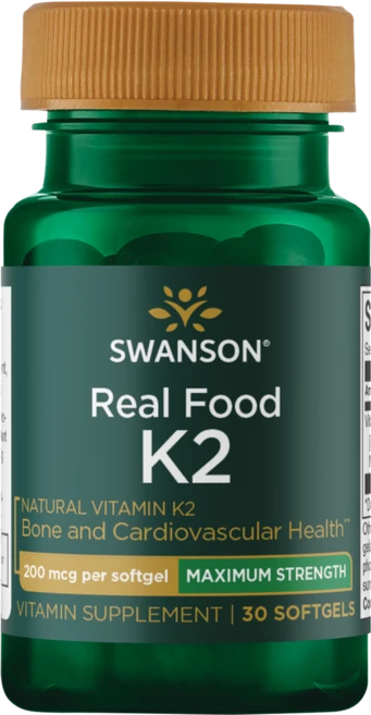 스완슨 리얼 푸드 비타민 K-2 200mcg 소프트젤, 1개, 30정 - 쿠팡